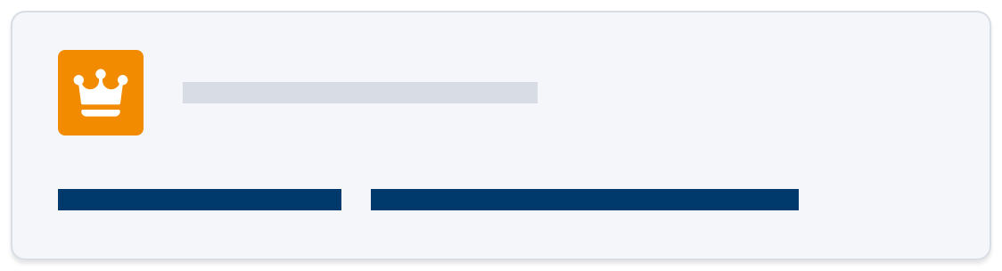 A wireframe example of empty state triggered by a component with no item to display.