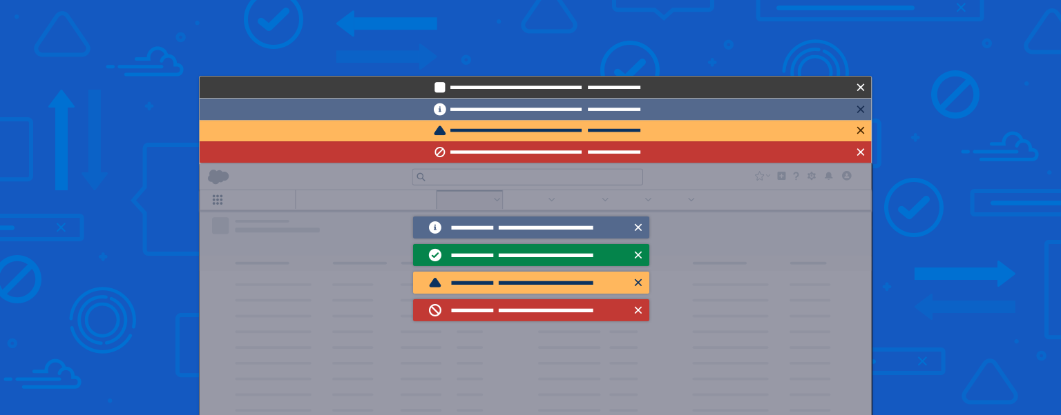 An illustration showing a variety of feedback states.