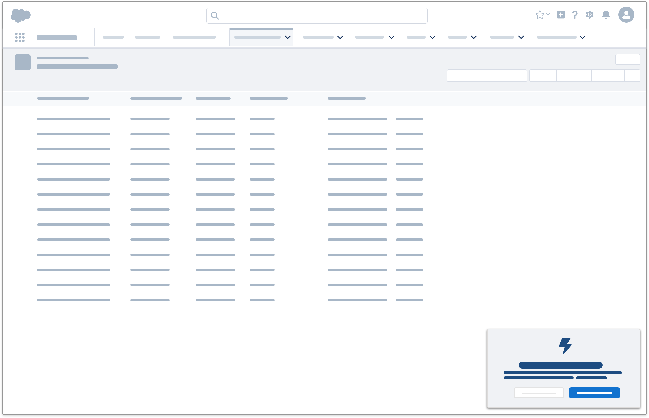 Non-modal prompt featured on application wireframe.